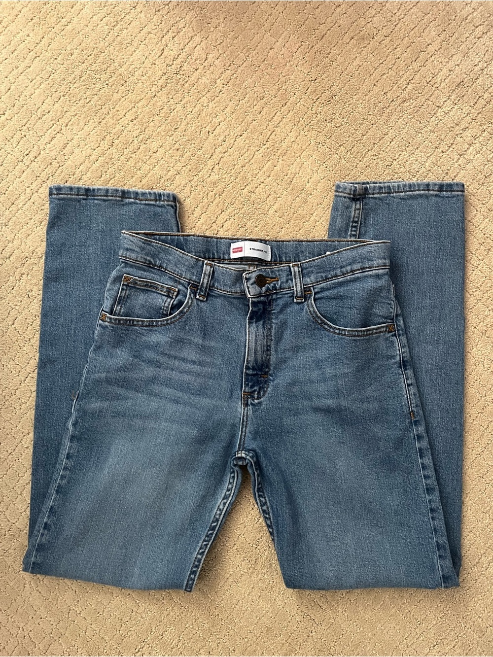 Wrangler Women's Straight-Leg Jeans in Medium Blue Wash